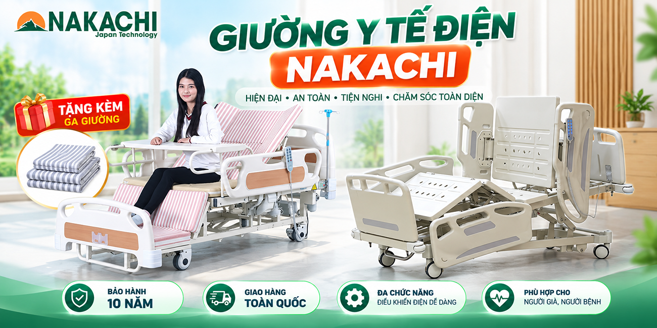 Giường bệnh nh&acirc;n điện cơ Nakachi