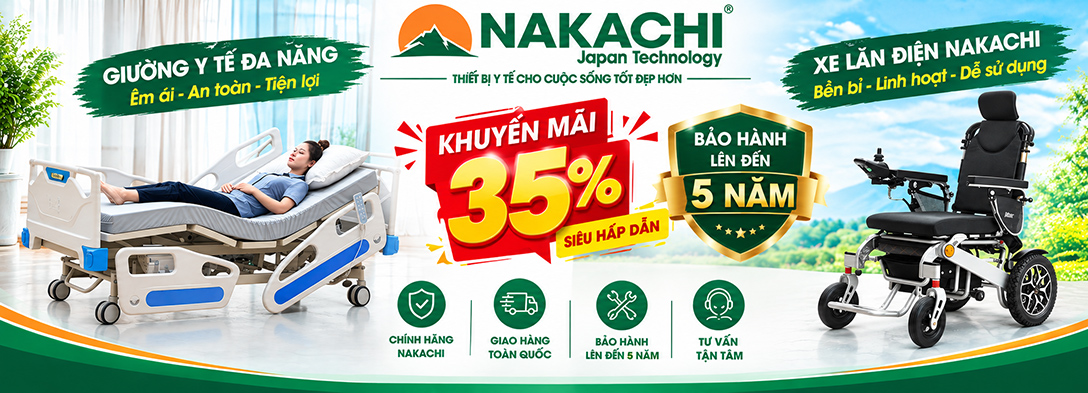 Nakachi -  Xe Lăn Điện, Giường Y Tế Cho Người Già, Giường Bệnh Nhân Nhật Bản