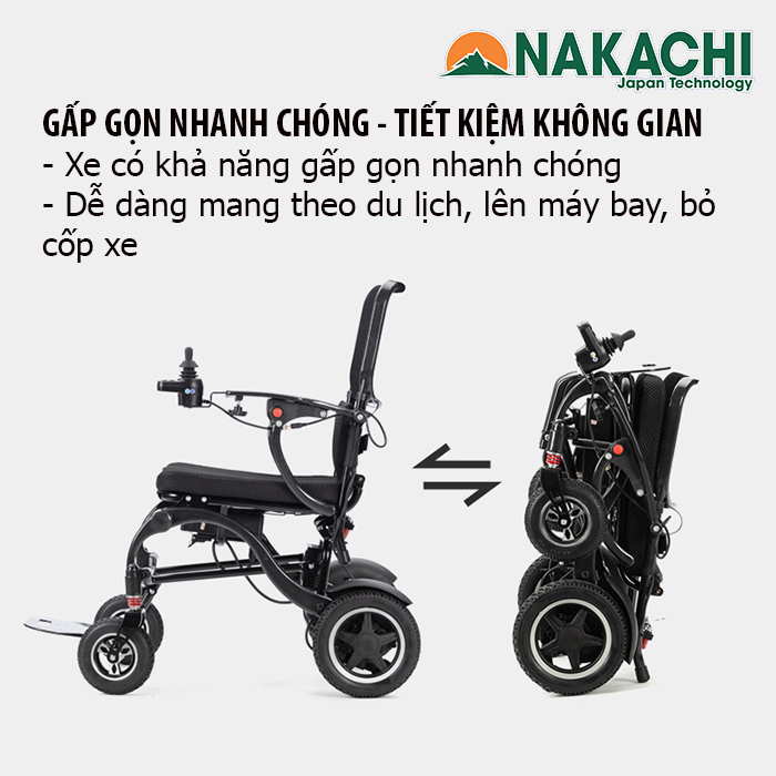 xe lăn điện gấp gọn Nc-009