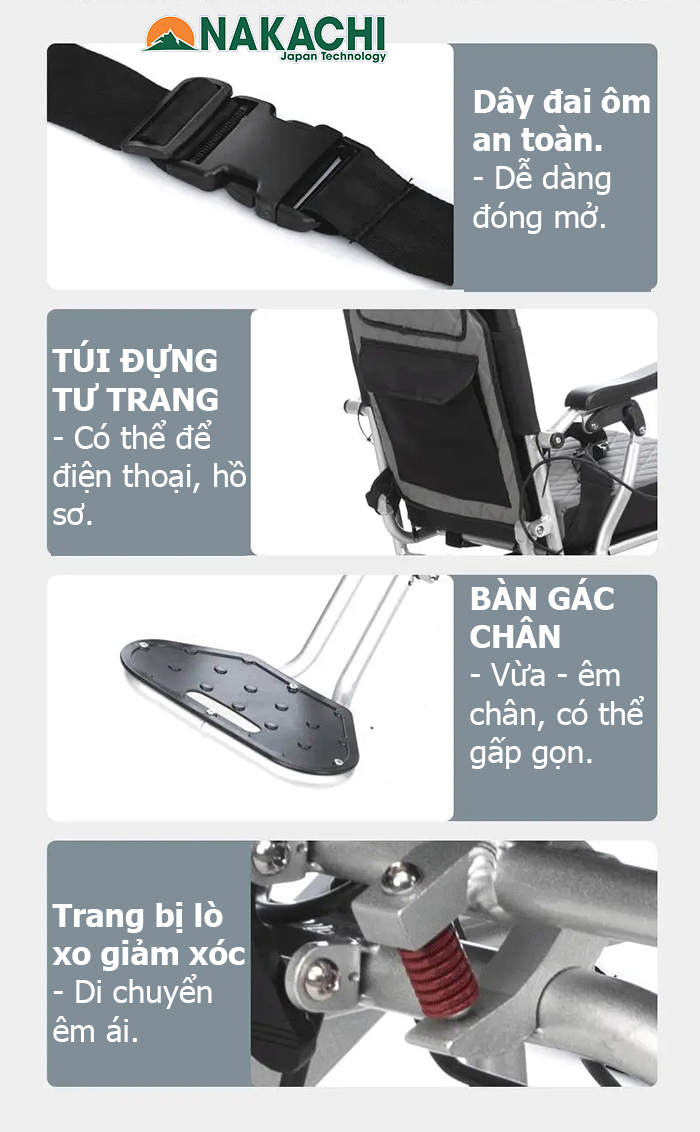  Xe Lăn Điện Nakachi NC-013B