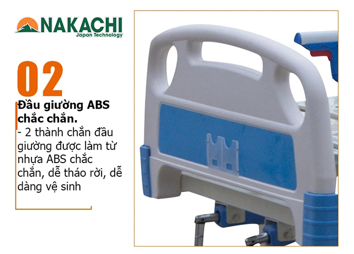 Giường Bệnh Nh&acirc;n 3 Tay Quay Nakachi NC-03T 4